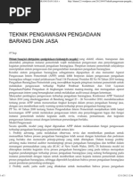 Download TEKNIK PENGAWASAN PENGADAAN BARANG DAN JASA pdf by sheebhee SN179309262 doc pdf