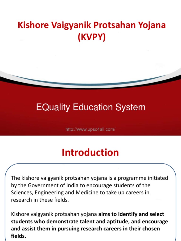 KVPY Scholarship Program Overview | PDF | Academia | Science And Technology
