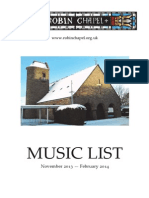 Music List Nov 2013 - Feb 2014