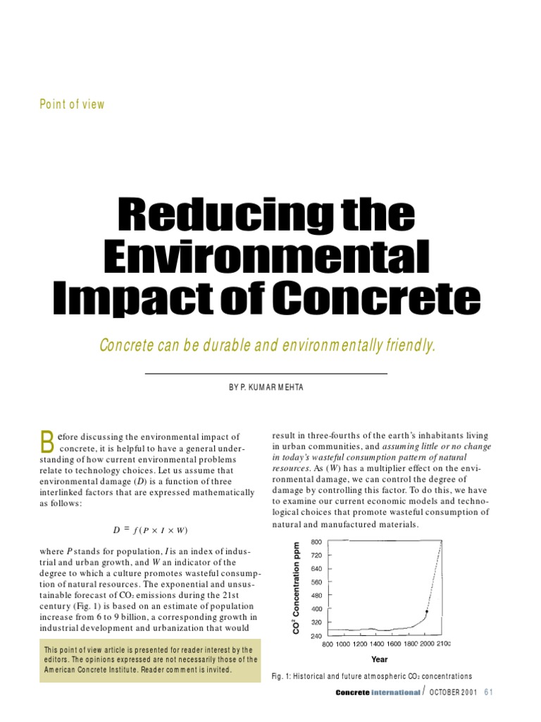 Environmental Impact of Concrete | PDF | Construction Aggregate | Concrete