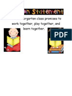 The Kindergarten Mission Statement