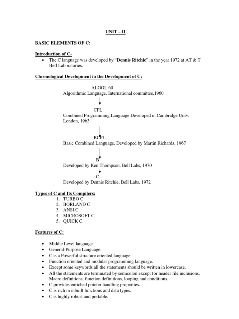 Introduction to C Programming Basics | PDF | C (Programming Language ...