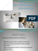 Makinga Restaurant Reservation