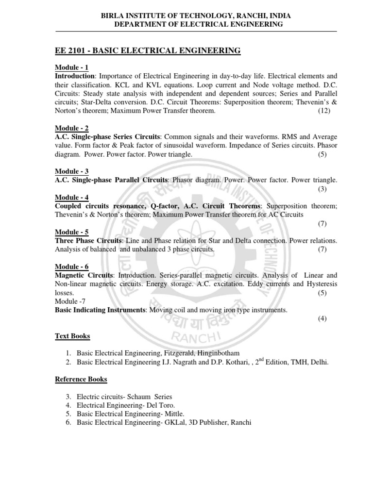 Ee2101 PDF | PDF | Electrical Network | Alternating Current