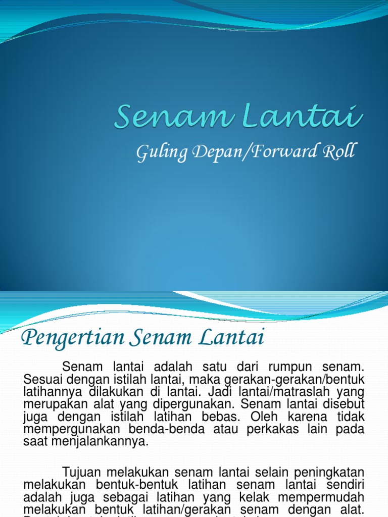 Senam Lantai Disebut Juga Cara Golden