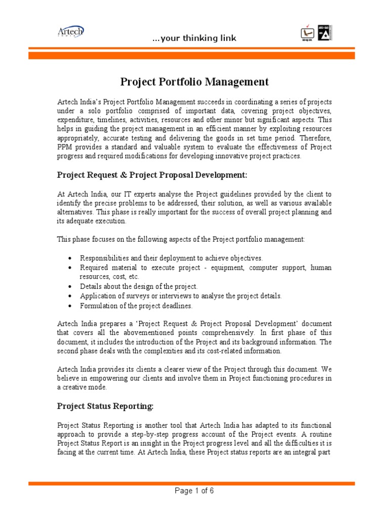 Project Portfolio Management: Project Request & Project Proposal ...