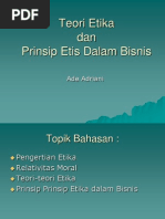 Teori Etika Dan Prinsip Etis Dalam Bisnis