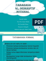 Tatabahasa Formal, Deskriptif & Notional