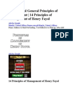 Henry Fayol General Principles of Management