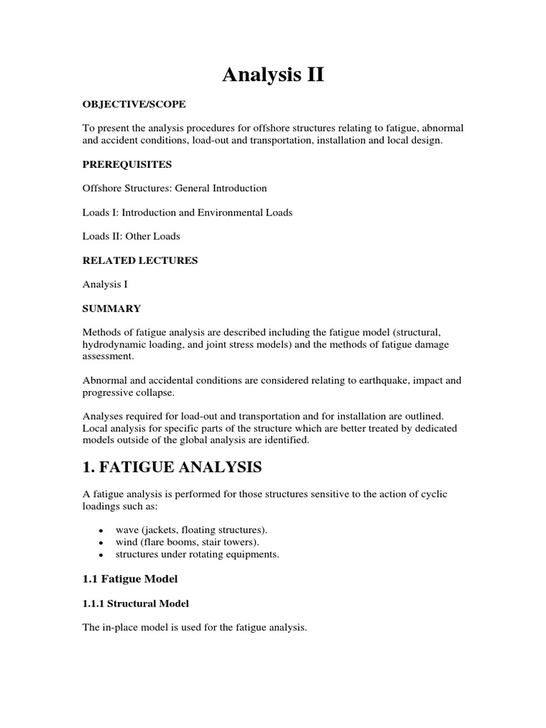 Lifting Analysis | PDF | Fatigue (Material) | Deformation (Engineering)