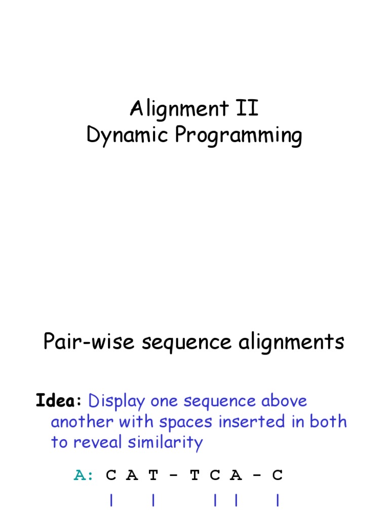 Dynamic Programming | PDF | Sequence Alignment | Computational Science