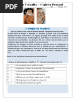 Ficha de Trabalho 3 Higiene Pessoal