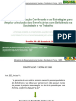 BPC - Inclusao Na Sociedade e No Mundo de Trabalho_Oficina Maio 2013