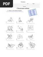 Worksheet ClassroomActions