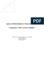 Agency Relationships in Tennessee Taxicab Companies: Who Carries Liability?