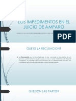 Los Impedimentos en El Juicio de Amparo