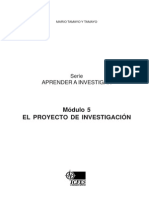 V EL PROYECTO DE INVESTIGACIÓN