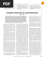 Computer Networks As Social Networks: Omputersand Cience