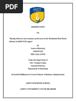 Download Buying behavior and consumer preferences in the Residential Real Estate industry in Delhi NCR regionpdf by Poshit Mittal SN179412760 doc pdf