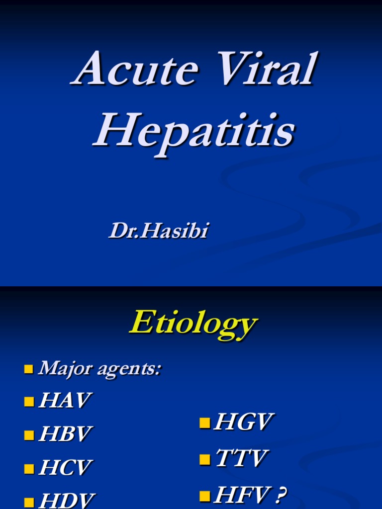 presentation of acute viral hepatitis