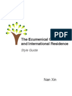 The Ecumenical Center and International Residence: Style Guide