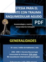 Anestesia en Traumatisco Raquimedular