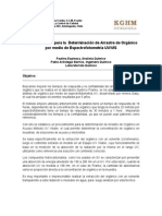 Informe Técnico Arrastre de Organico UV PDF