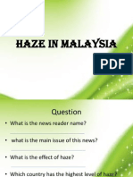 Haze in Malaysia (Power Point)