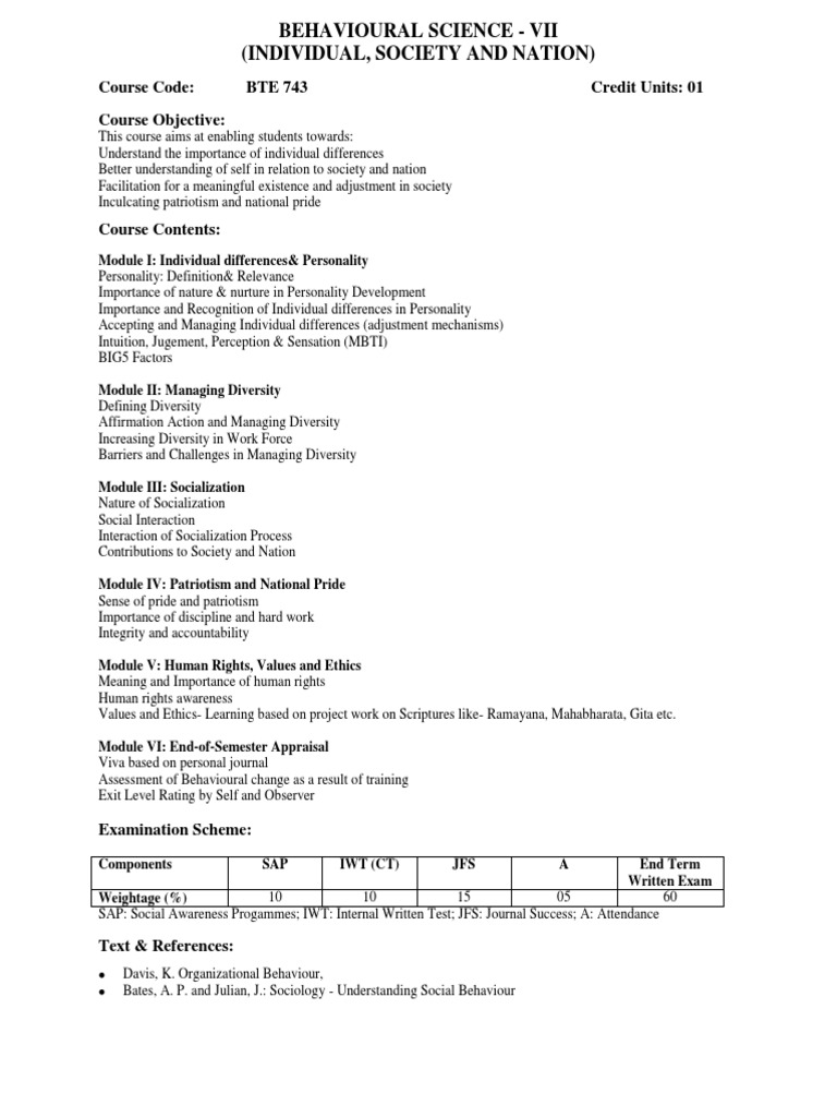 Behavioral Science for Students | PDF