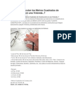 Como Se Calculan Los Metros Cuadrados de Construcción en Una Vivienda