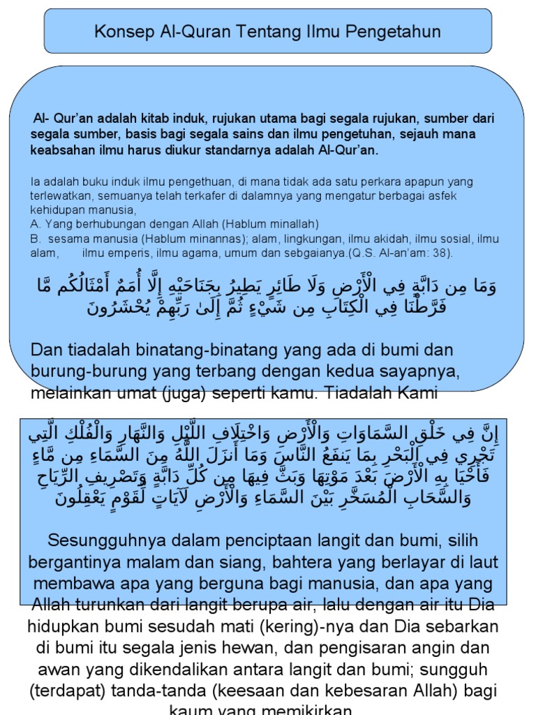 Konsep Al Quran Tentang Ilmu Pengetahuan Pdf