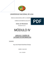 Modulo 4 Analisis y Diseño de Sistemas de Informacion