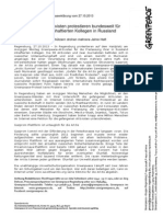 Presseerklärung vom 27.10.2013 Greenpeace-Aktivisten protestieren bundesweit für Freiheit ihrer inhaftierten Kollegen in Russland