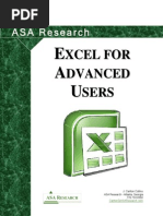 2010 Excel Advanced Manual As of March 2010 PDF