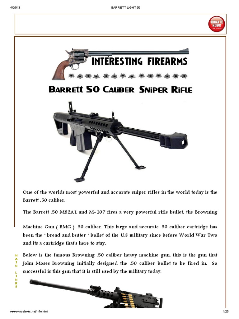 Tennessee names the Barrett .50 caliber as the state's official rifle