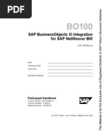 BO100 - Integration For SAP BW