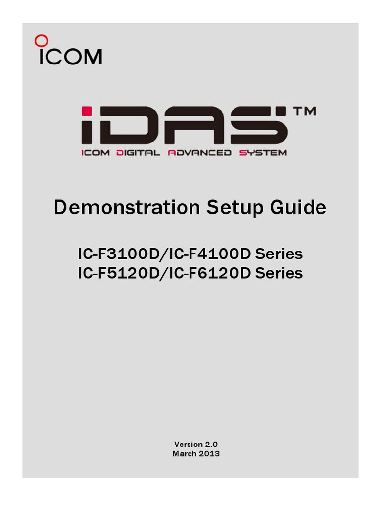 IDAS Demonstration Setup Guide F3100D-F5120D PDF | PDF | Copyright ...
