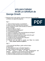 Cuestionario para Trabajar REBELIÓN EN LA GRANJA de George Orwell