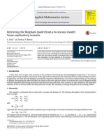 Retrieving The Bingham Model From A Bi-Viscous Model-Some Explanatory Remarks