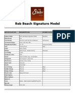 Reb Beach Signature Model: Specification Description Other Notes