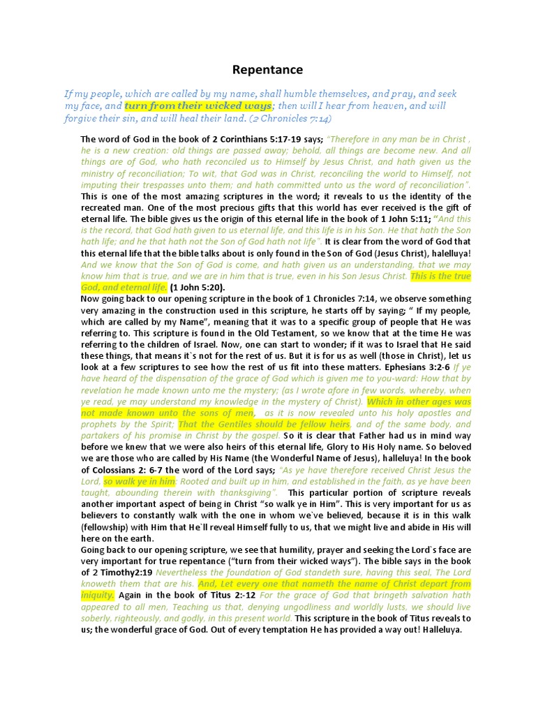 How Short Repentance and Faith Can Rewrite Your Fate