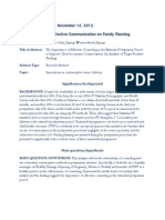 The Importance of Effective Counseling in the Extended Postpartum Period to Improve Client Acceptance Contraception