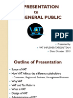 VAT Presentation To The General Public