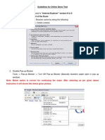 Guidelines For Online Demo Test: Instruction It Will Shown Like Below Given Picture