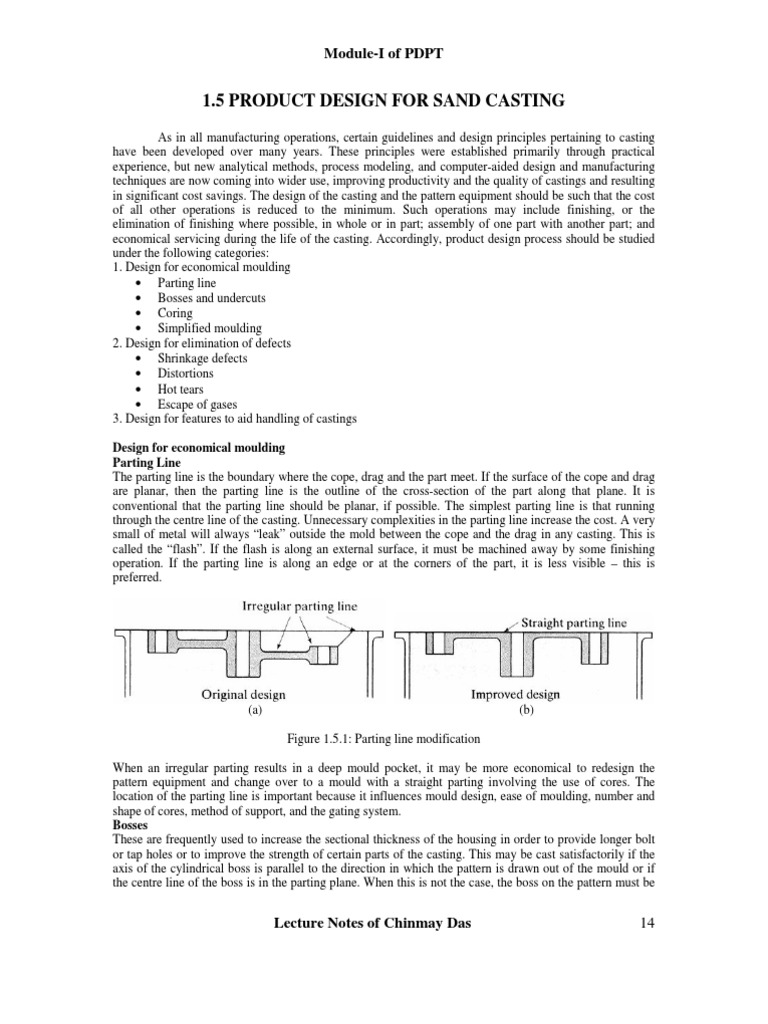 Sand Casting Product Design Guidelines | PDF | Casting (Metalworking ...