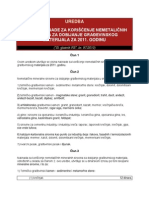 Uredba o Visini Naknade Za Koriscenje Nemetalicnih Sirovina Za Dobijanje Gradjevinskih Materijala Za 2011 Godinu