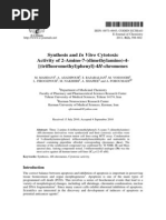 Synthesis and in Vitro Cytotoxic Activity of 2-Amino-7 - (Dimethylamino) - 4 - ( (Trifluoromethyl) Phenyl) - 4h-Chromenes