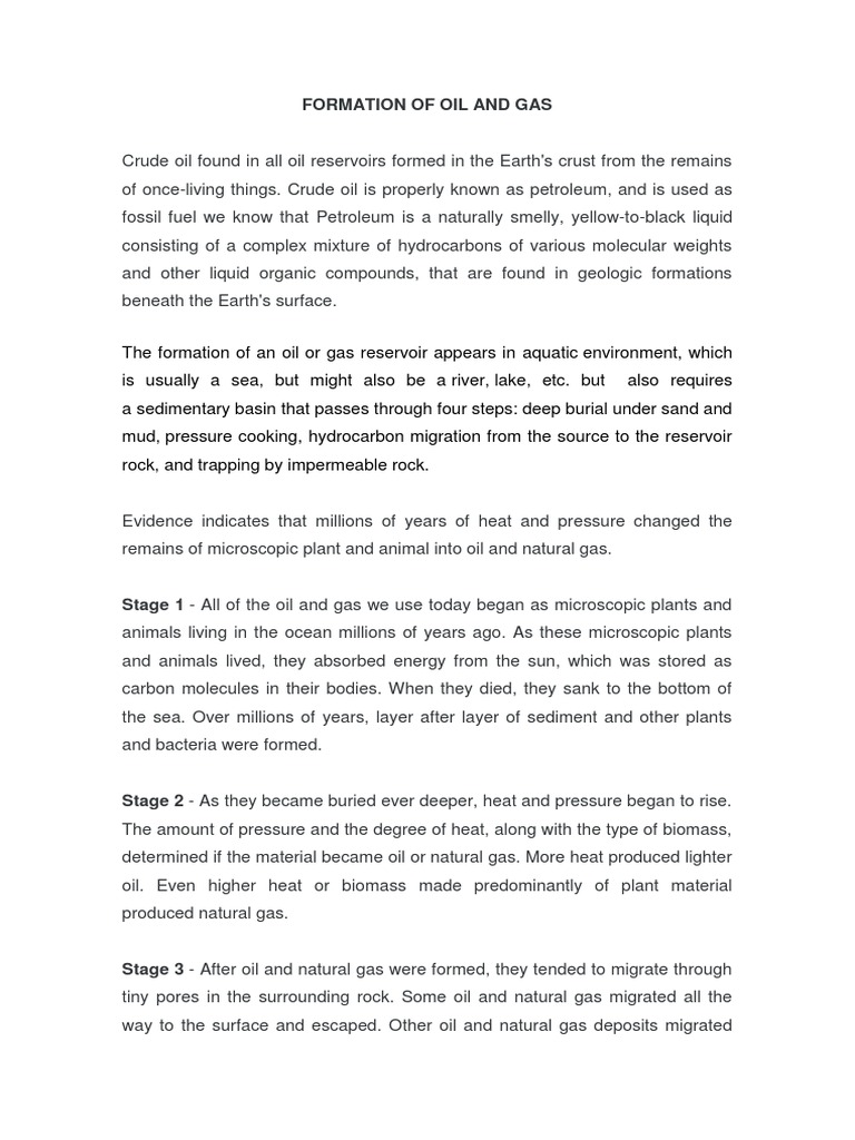 Formation of Oil and Gas Reservoirs | PDF | Petroleum Reservoir | Petroleum