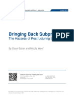 Bringing Back Subprime? The Hazards of Restructuring The GSEs