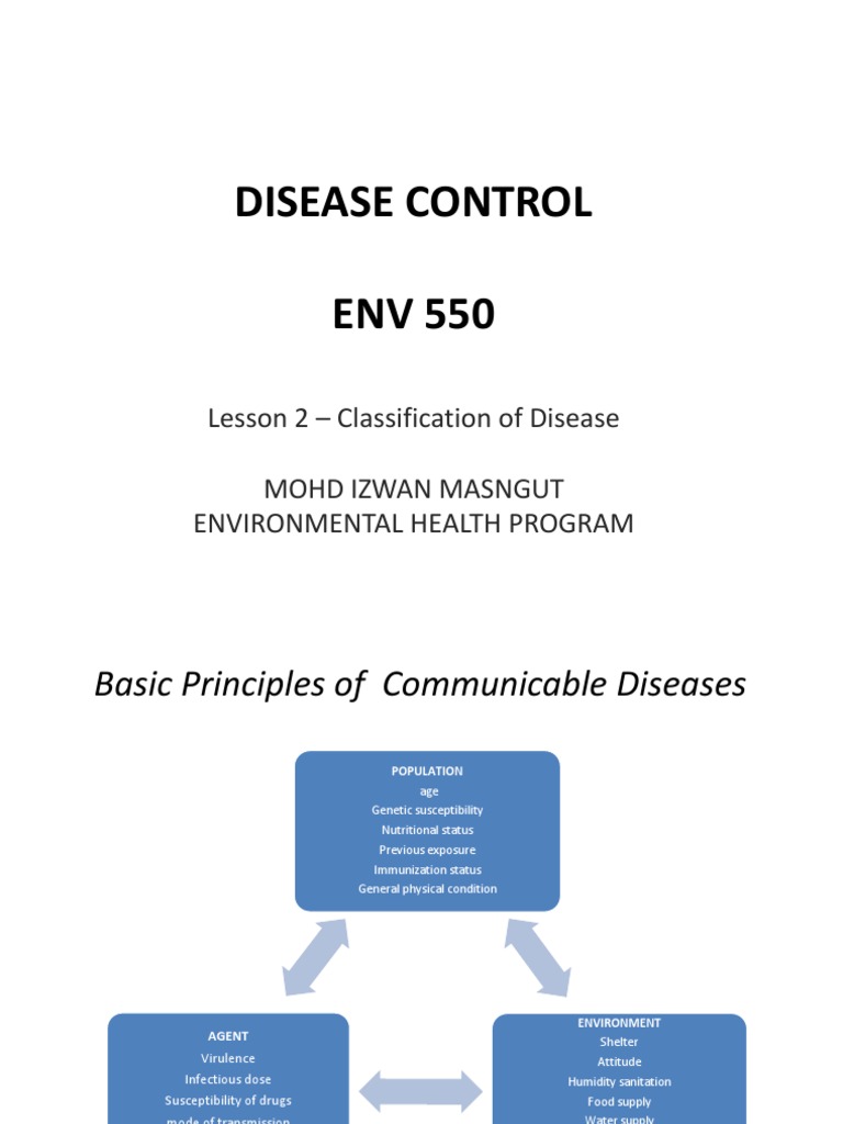 Lesson 2 Classification of Diseases PDF Transmission (Medicine